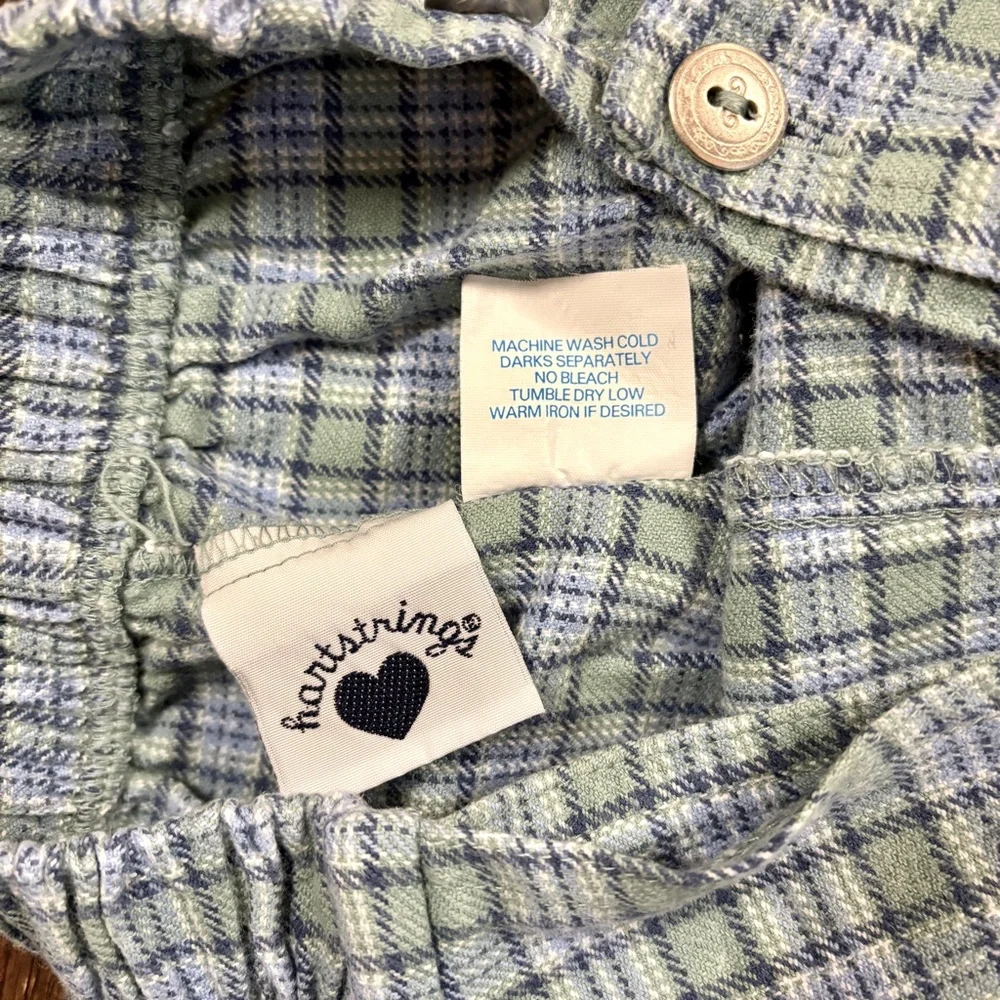 Vintage 90s Hartstrings Embroidered Sweater‎ Vest and Matching Plaid Squirt